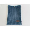 Pochette à livre velours bleu