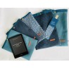 Pochette à livre velours bleu
