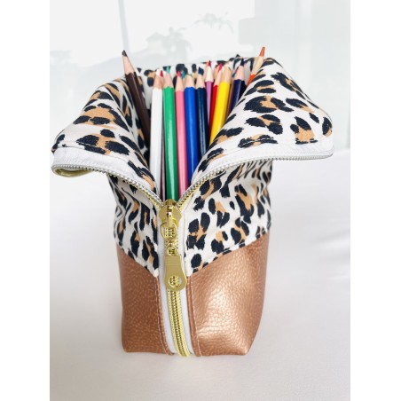 Trousse pot à crayons Léopard