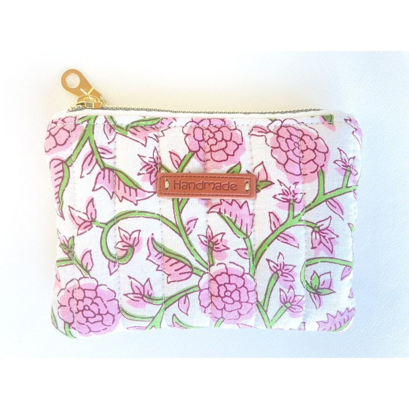 Porte-monnaie printemps indien rose
