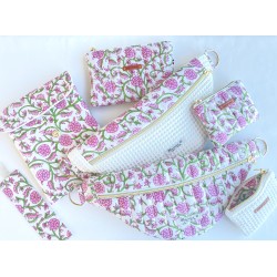 Porte-monnaie printemps indien rose