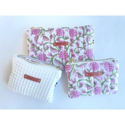 Porte-monnaie printemps indien rose