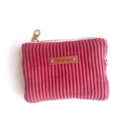 Porte-monnaie cœurs framboise