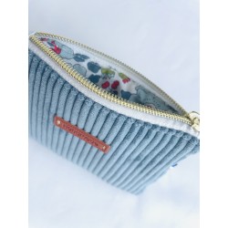 Porte-monnaie printemps liberty bleu