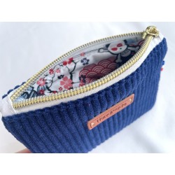 Porte-monnaie manga bleu