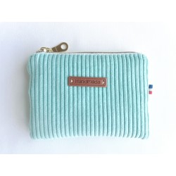 Porte-monnaie cocktail vert d'eau