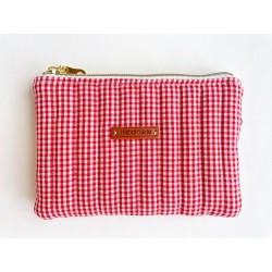 Porte-monnaie vichy cerise