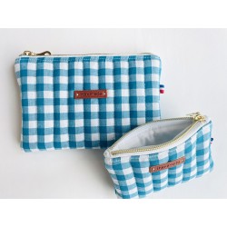 Porte-monnaie vichy lagon