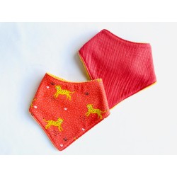 Bavoir bandana - lot de 2