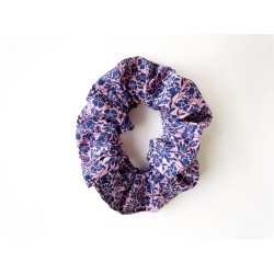 Chouchou Liberty rose et bleu