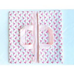 Sac à tarte réversible Flamingo rayé