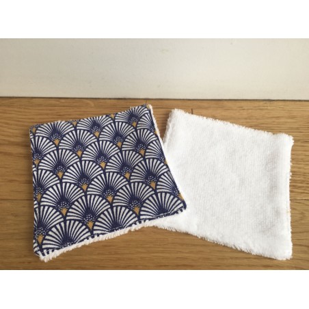 Lingette éventails Bleu et Blanc