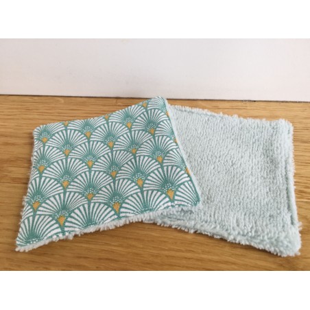 Lingette éventails Vert d'eau