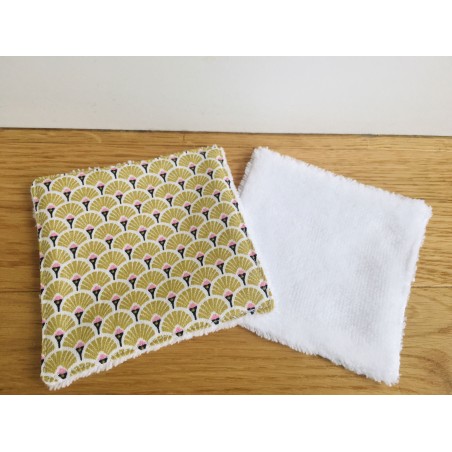 Lingette petits éventails Doré et Blanc